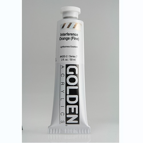 Golden, Heavy Body, Acrylic, Paint, 2oz, Interference Orange (Fine)